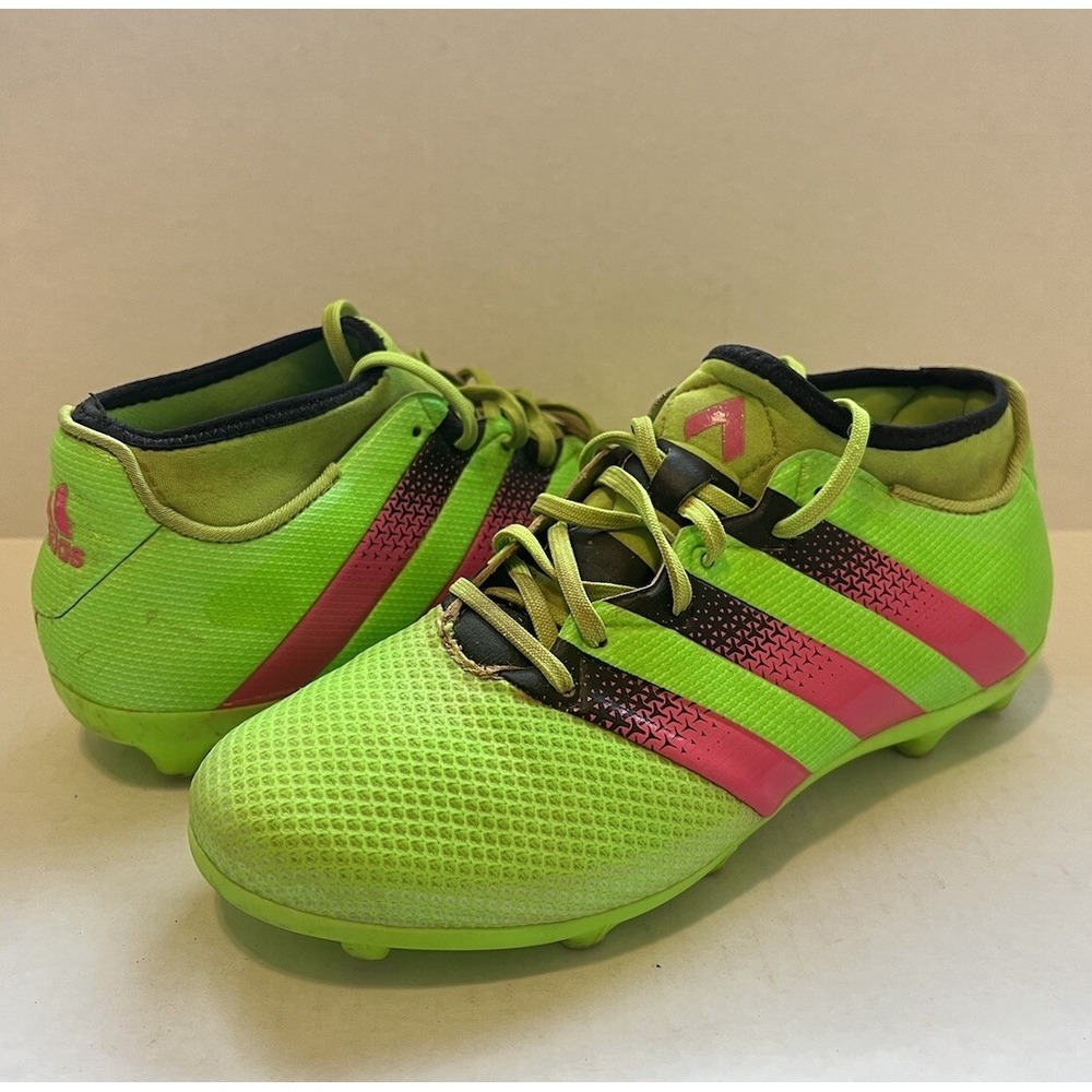 ADIDAS ACE 16.3 FG FOOTBALL SOCCER CLEATS BOOTS AQ2555 Pink Green Men Size 6.5